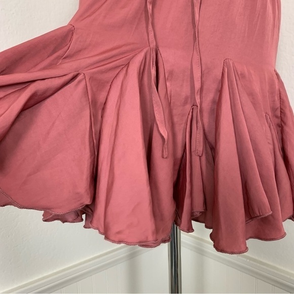 Indikah Hello Molly Flare Pleated Mini Skirt Women’s XS Pink Elastic Waist - Picture 8 of 14